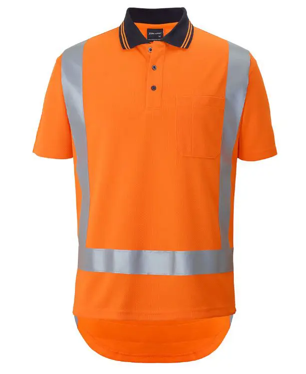 Picture of JB's Hv (D+N) S/S Non Cuff Ttmcw Trad Polo Orange