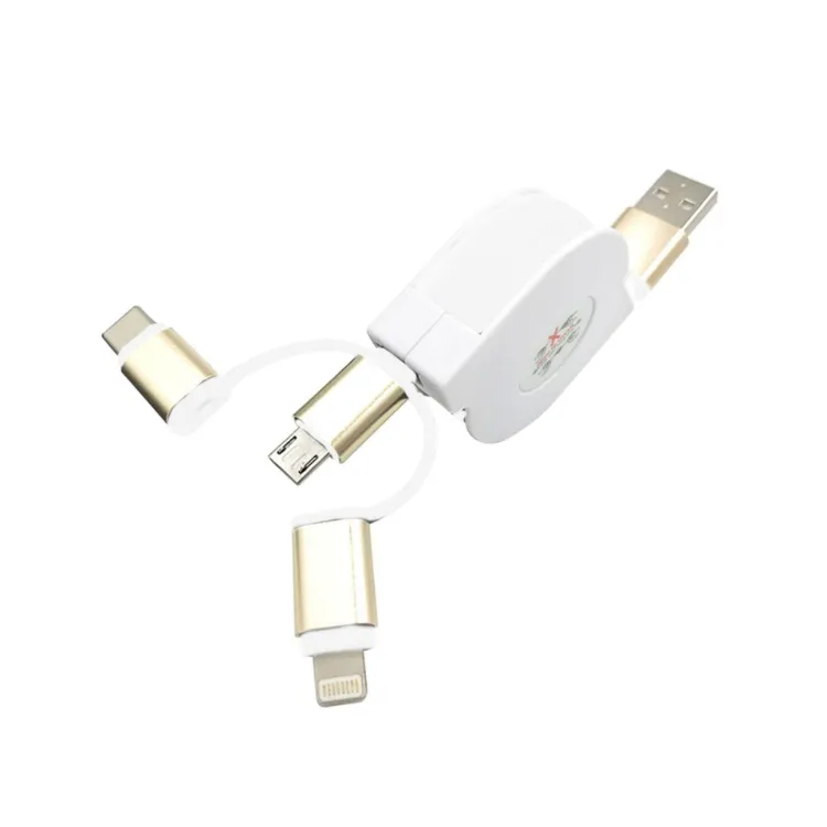 Picture of 3-In-1 Metal Retractable Charging Cable