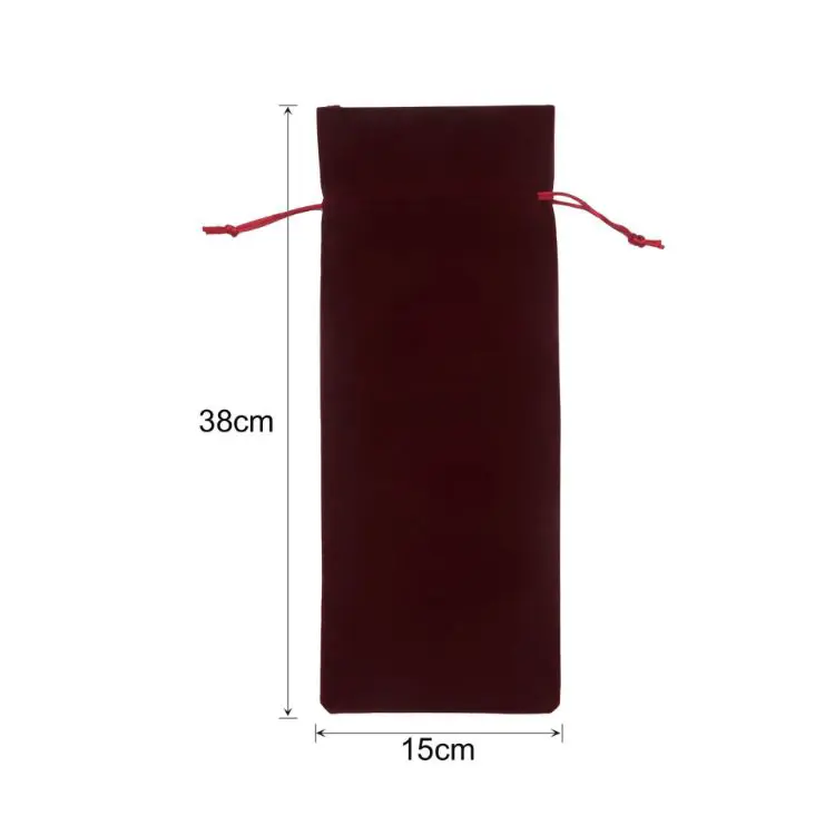 Picture of Drawstring Velvet Wine Bottle Bag