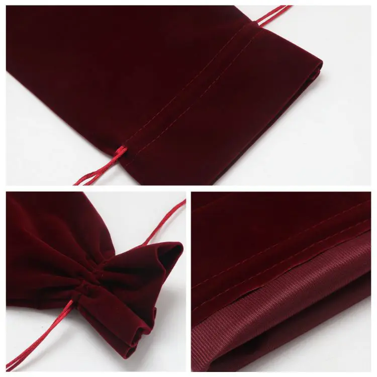 Picture of Drawstring Velvet Wine Bottle Bag