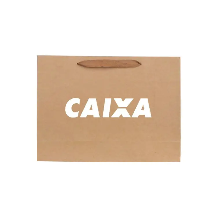 Picture of Medium Crosswise Paper Bag with Fabric Flat Handle(270 x 200 x 80mm)
