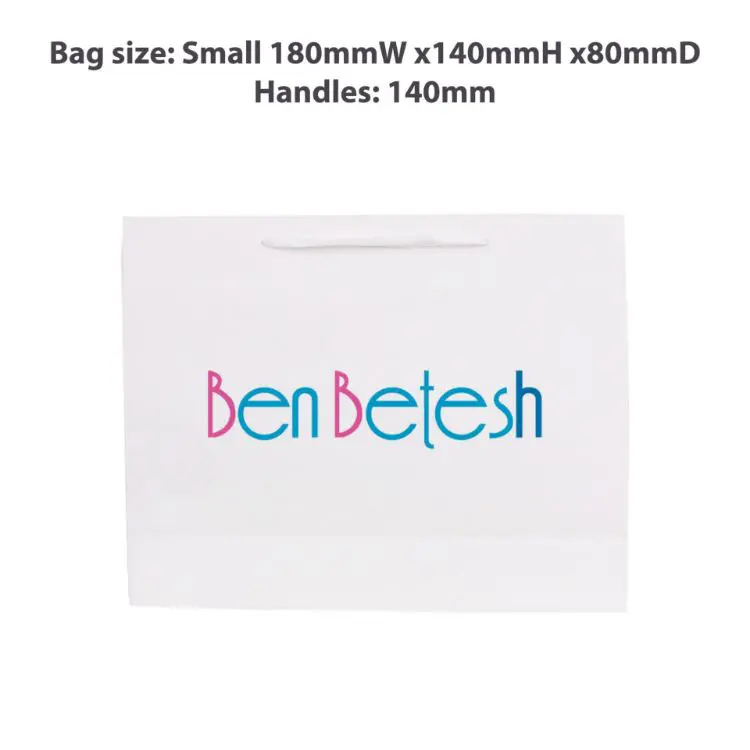 Picture of Small Crosswise Paper Bag with Rope Handle(180 x 140 x 80mm)