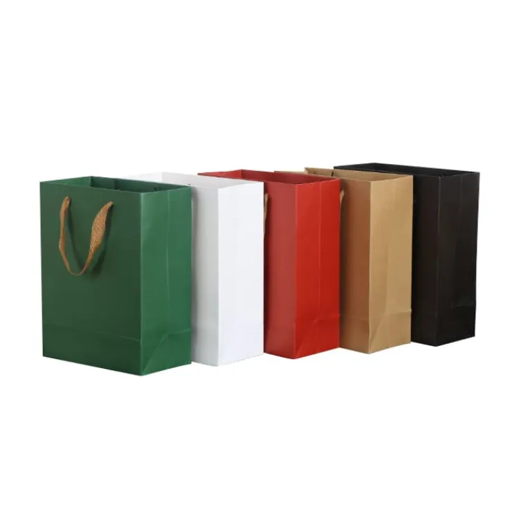 Picture of Medium Vertical Paper Bag with Fabric Flat Handle(210 x 270 x 110mm)
