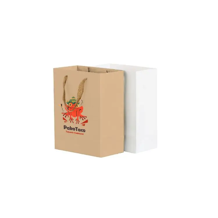 Picture of Small Vertical Paper Bag with Rope Handle(150 x 220 x 90mm)