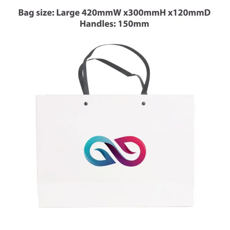 Picture of Large Crosswise Paper Bag with Knitted Handle(420 x 300 x 120mm)