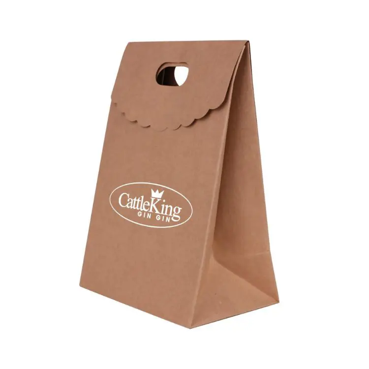 Picture of Die cut Handle Bag with Flap(150x220x100mm+80mm flap)