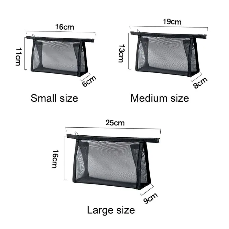 Picture of Nylon Mesh Triangular Cosmetic Bag