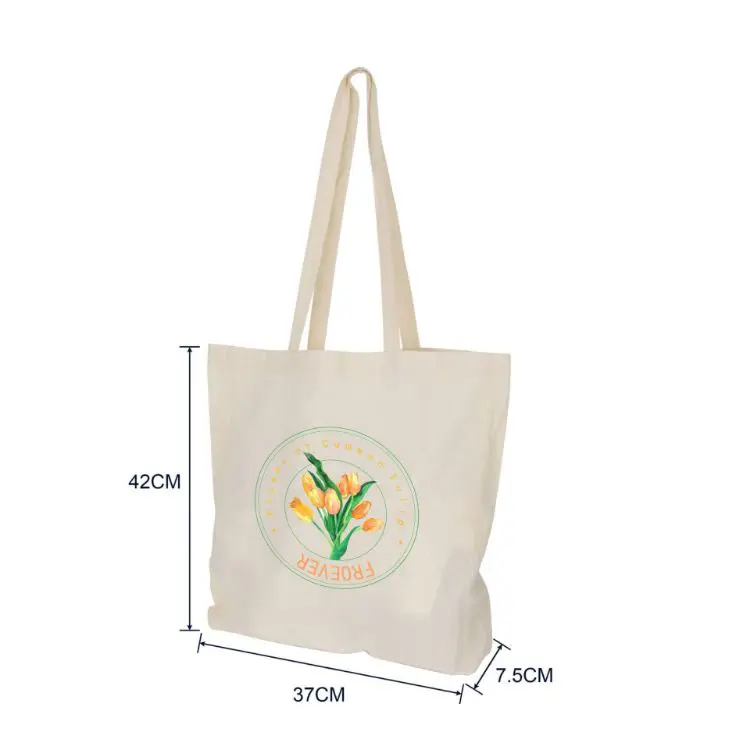 Picture of 170gsm Long Handle Calico Bag with Gusset