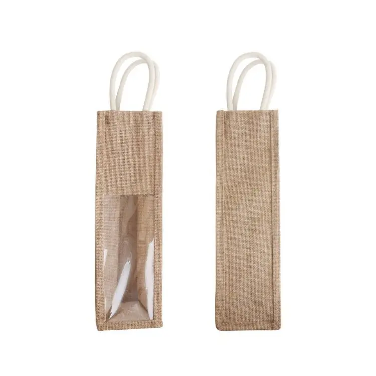 Picture of Jute Wine Carrier with Window