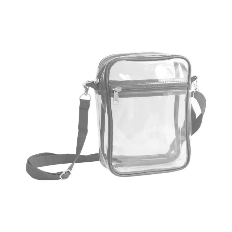 Picture of Clear Tote Bag with Zipper Closure Crossbody