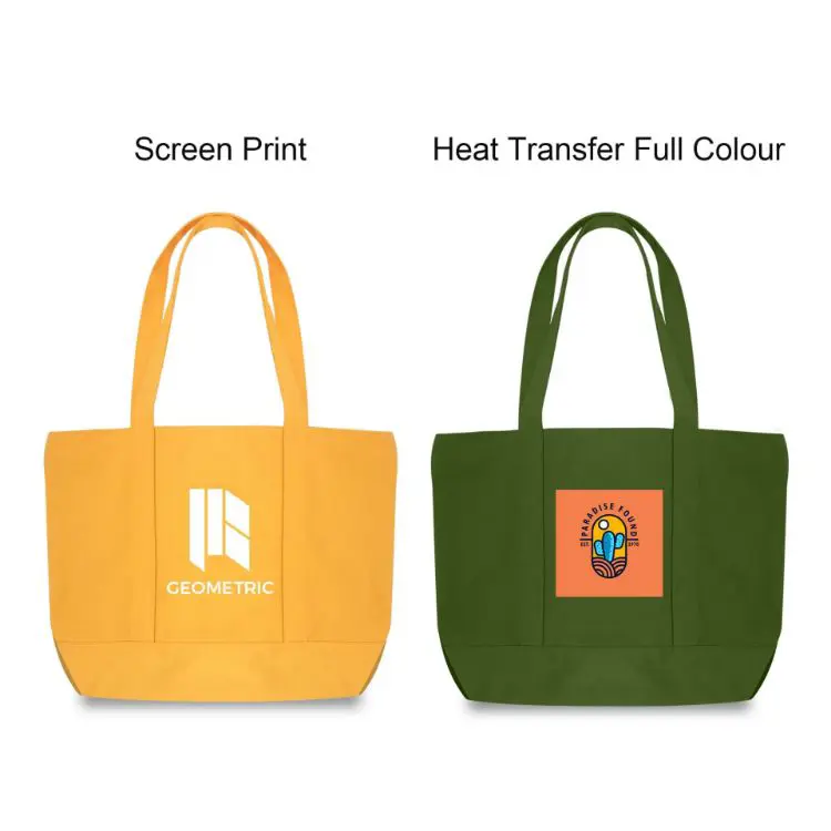 Picture of Canvas Zippered Tote Shoulder Bag