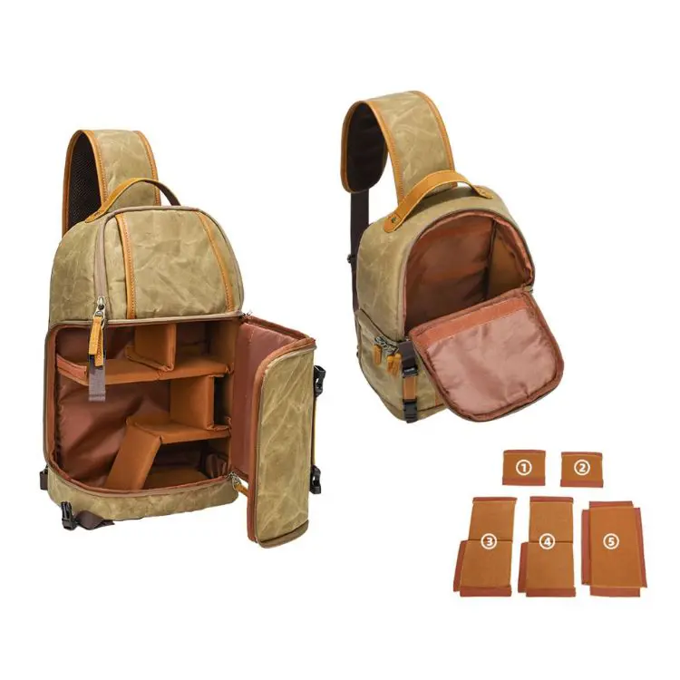 Picture of Waxed Canvas Camera Sling Bag