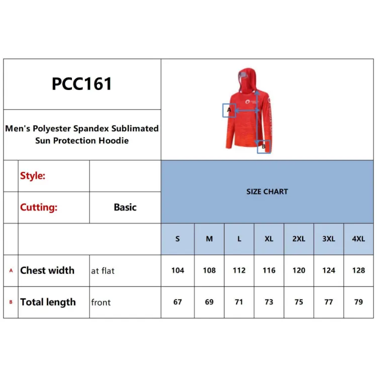 Picture of Men's Polyester Spandex Sublimated Sun Protection Hoodie
