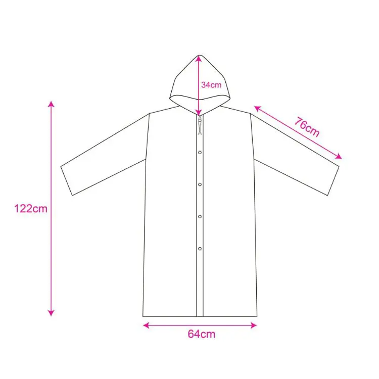 Picture of Reusable Adult EVA Digital Print Raincoat