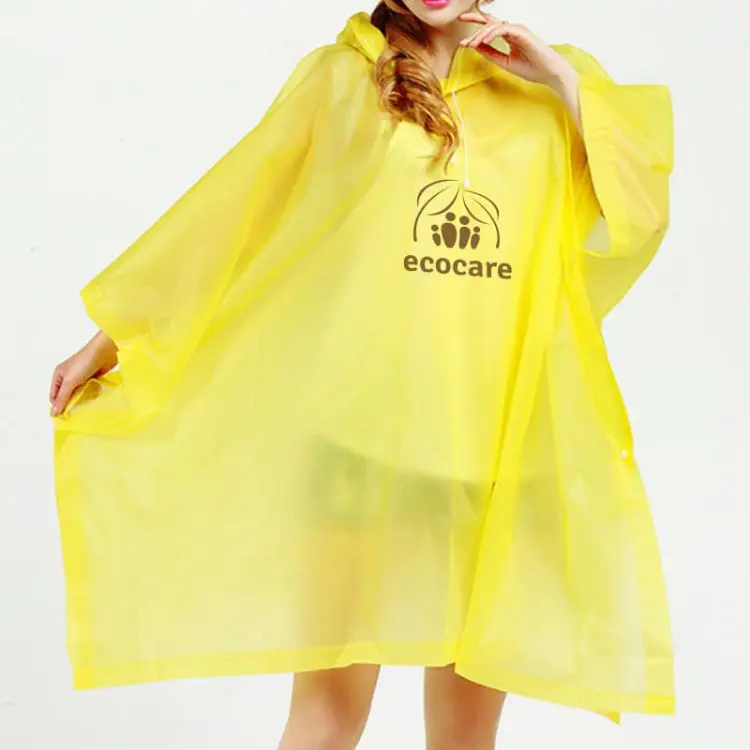 Picture of Reusable Adult PEVA Screen Print Rain Poncho