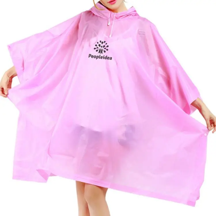 Picture of Reusable Adult PEVA Screen Print Rain Poncho