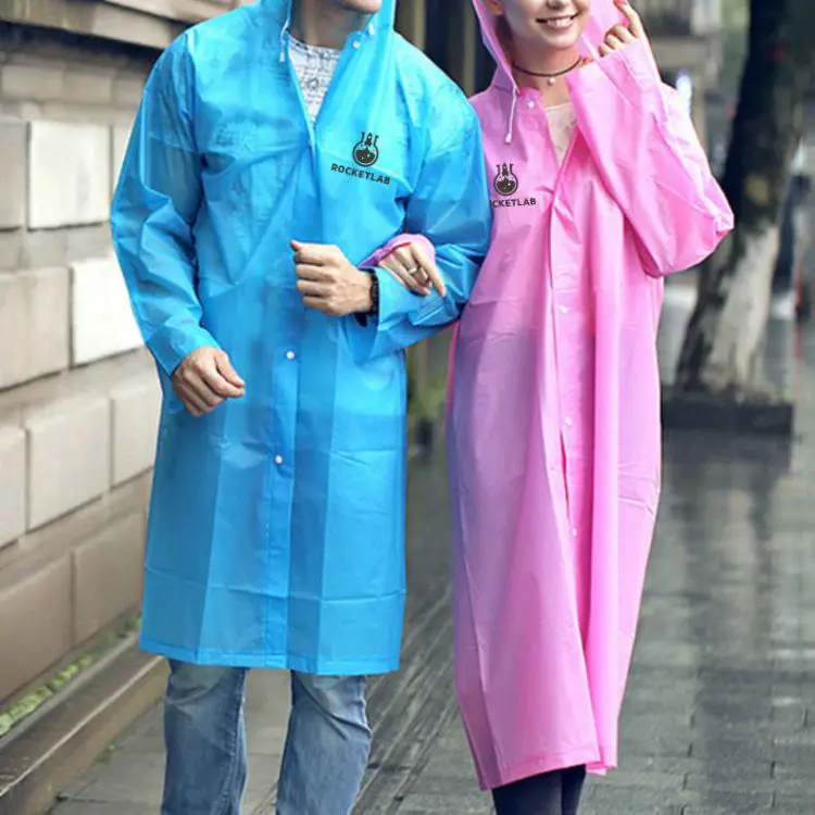 Picture of Reusable Adult PEVA Screen Print Raincoat
