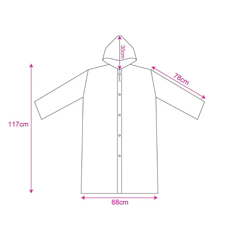 Picture of Reusable Adult PEVA Screen Print Raincoat