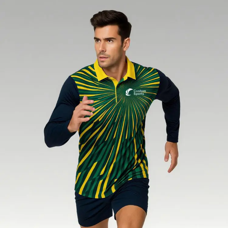 Picture of 100% Poly Milk Silk Sublimated Sport Long Sleeves POLO