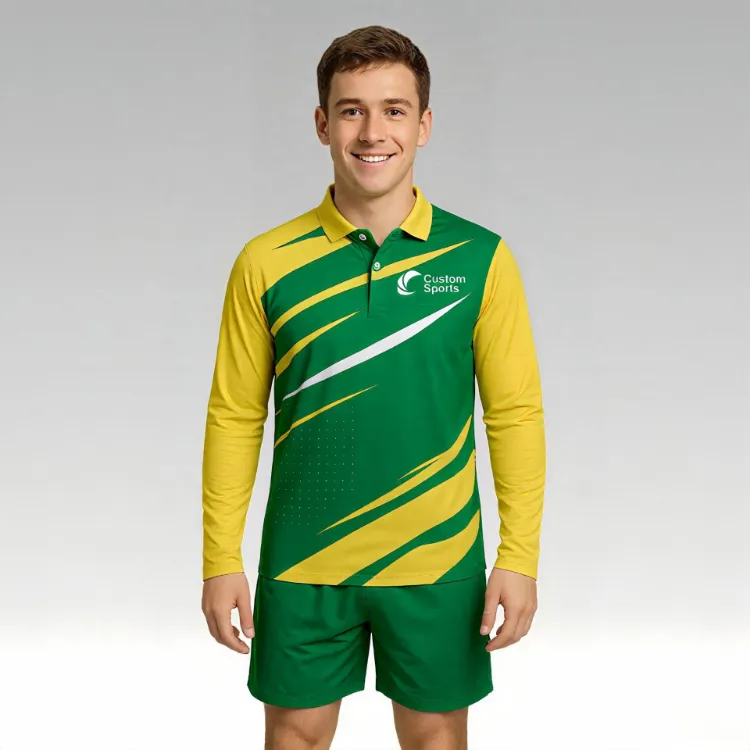 Picture of 100% Poly Micro Mesh Sublimated Basic Long Sleeves POLO