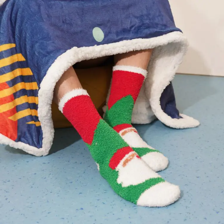 Picture of Crew Custom Pattern Coral Fleece Socks