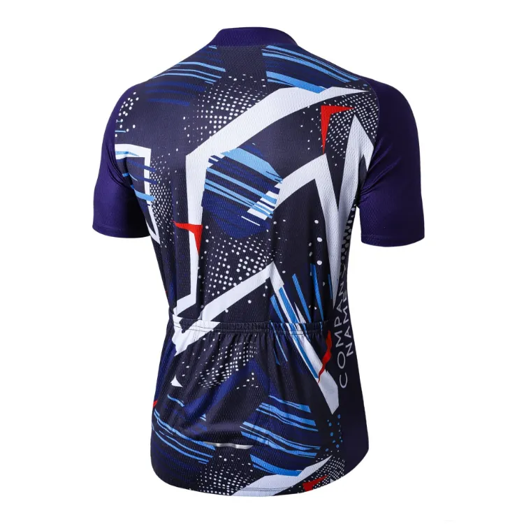 Picture of Unisex Sublimated Stand Collar  Raglan Short Sleeves Cycling Jersey