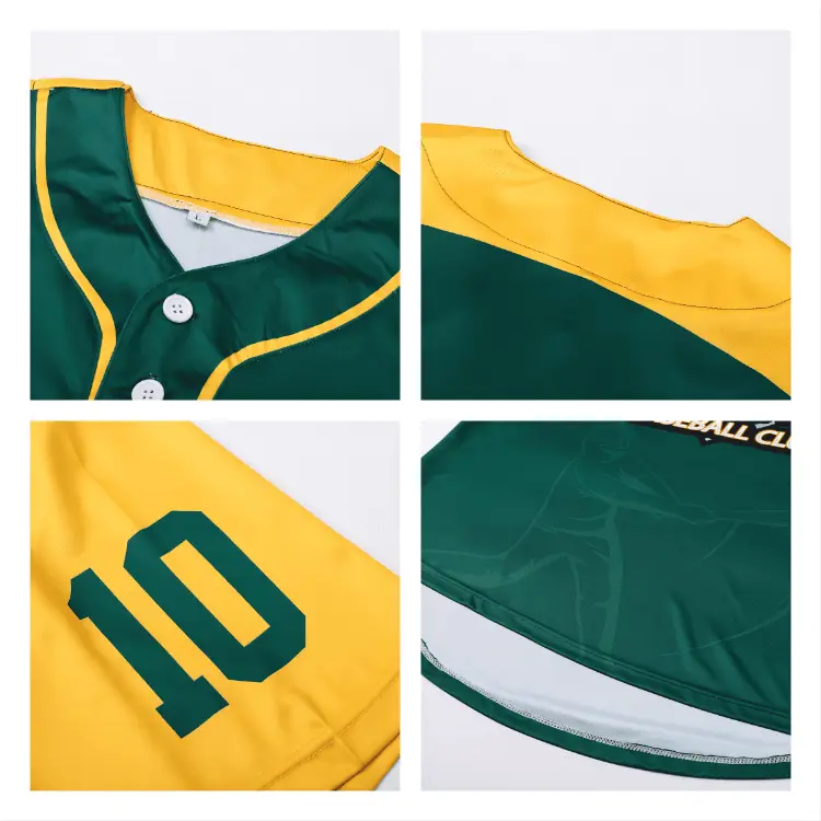 Picture of Men's 100% Polyester Sublimated 2-Button Baseball Jersey