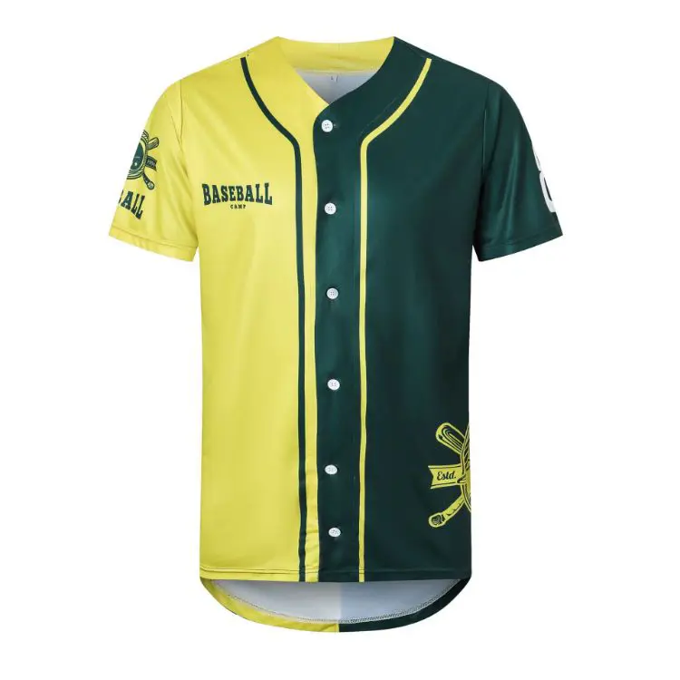 Picture of Men's 100% Polyester Sublimated Full-Button Baseball Jersey