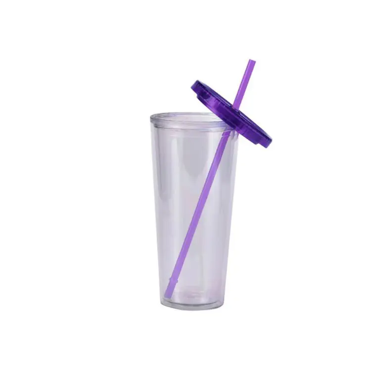 Picture of 24oz Plastic Cups with Lids & Straws