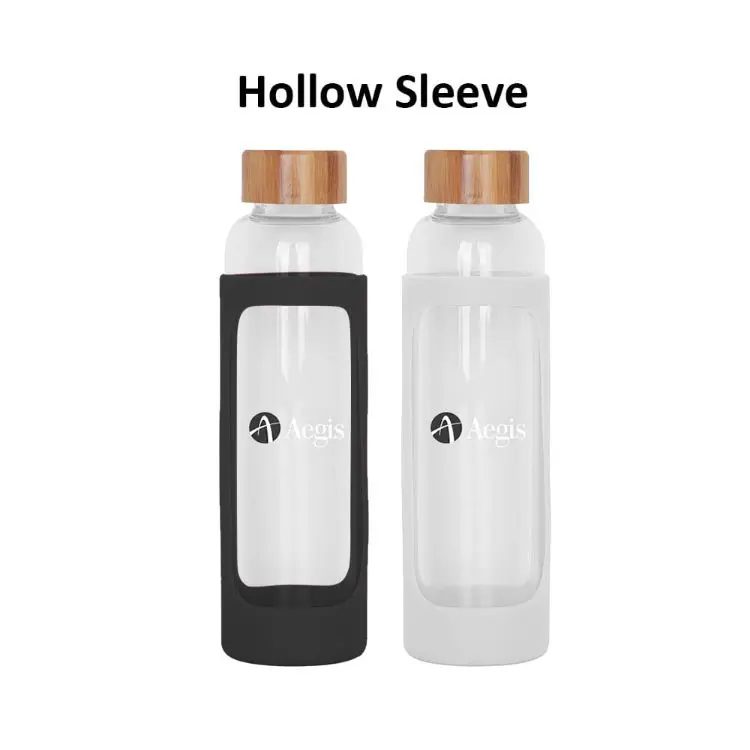 Picture of 550ml Glass Drink Bottle with Bamboo Lid