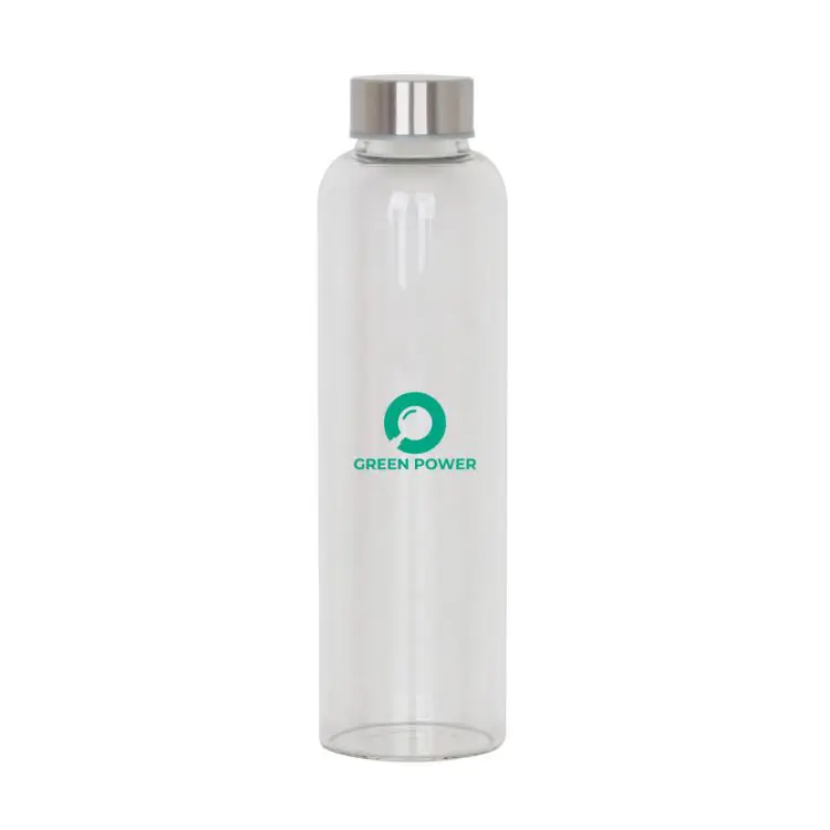 Picture of 550ml Glass Drink Bottle with Stainless steel Lid