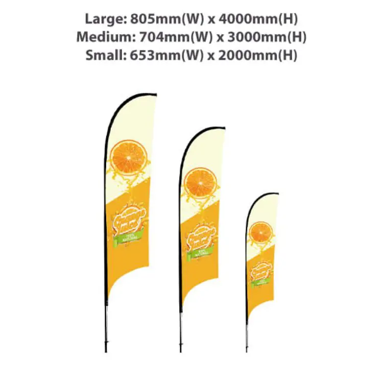 Picture of Medium(70.4*300cm) Concave Feather Banners 13ft