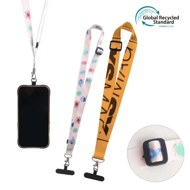 Picture of Adjustable RPET Phone Lanyard