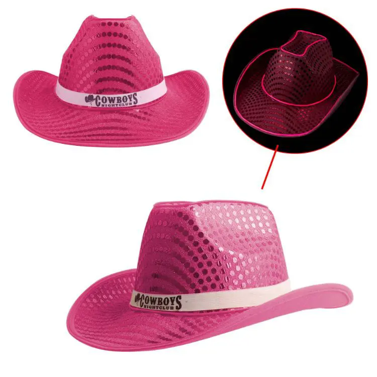 Picture of Light Up Sequin Cowboy Hats