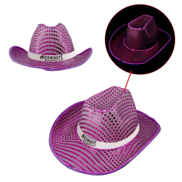 Picture of Light Up Sequin Cowboy Hats