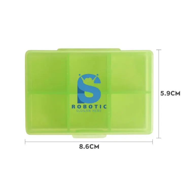 Picture of Square Six Compartment Pill Box