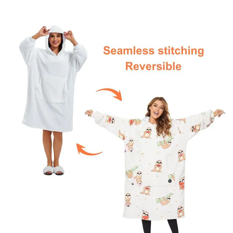 Picture of Unisex Premium 100% Polyester Sublimated  Wearable Blanket
