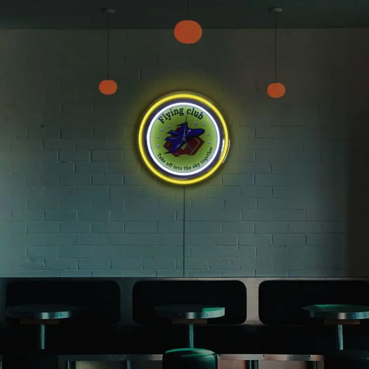 Picture of Double Ring Neon Wall Clock