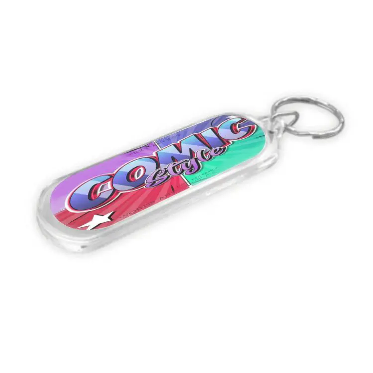 Picture of Oblong Acrylic Keyring