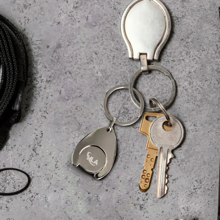 Picture of Teardrop Trolley Coin Keyring