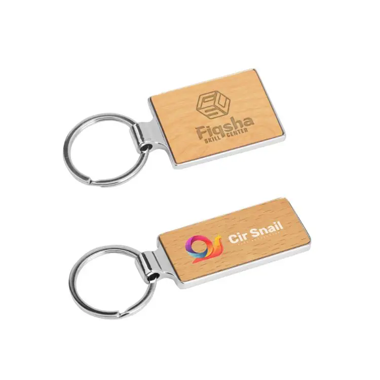 Picture of Rectangle Wooden Keyring
