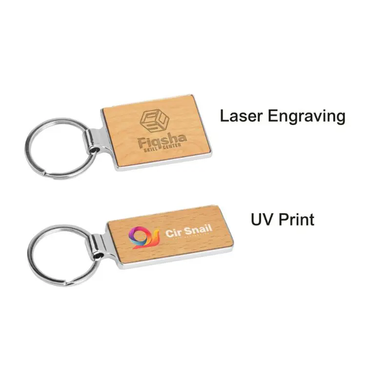 Picture of Rectangle Wooden Keyring