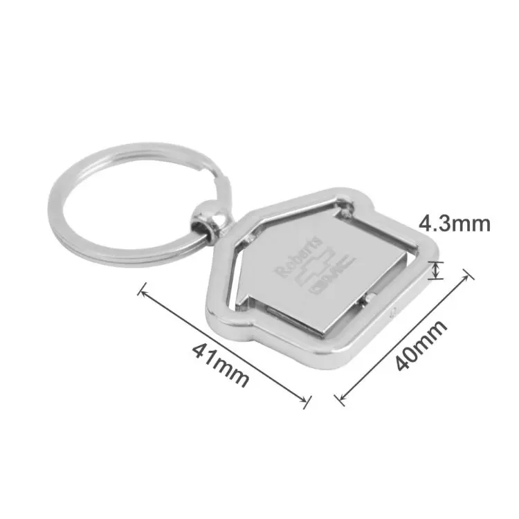 Picture of Spinning House Metal Keyring