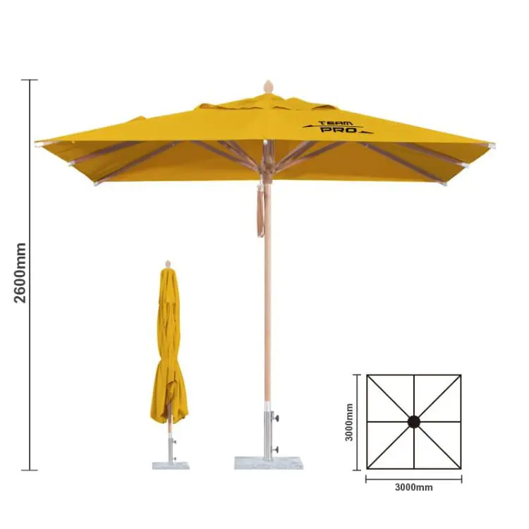 Picture of 3x3m Wind-resistant Square Stock Colour Outdoor Umbrella