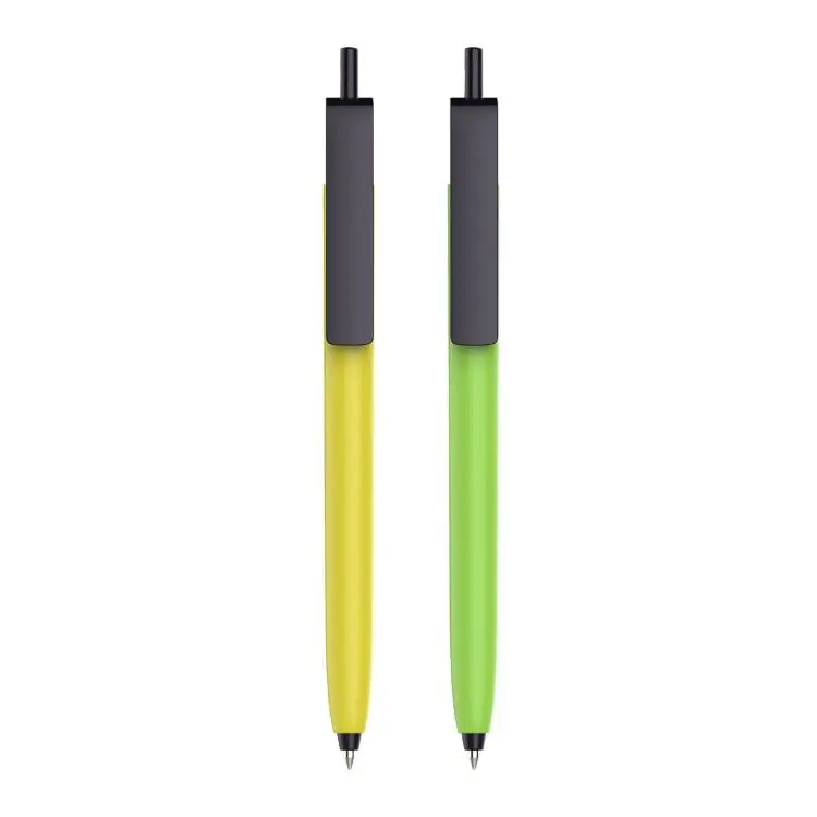 Picture of Push Button Pen - Colour Barrel with Black Cap
