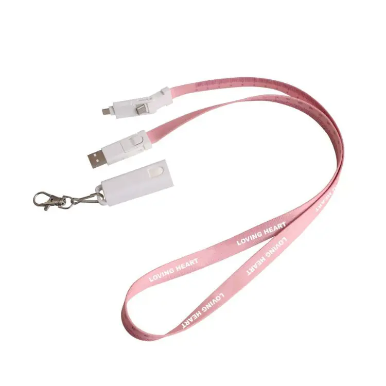 Picture of 6 in 1 Polyester Lanyard Charging Cable