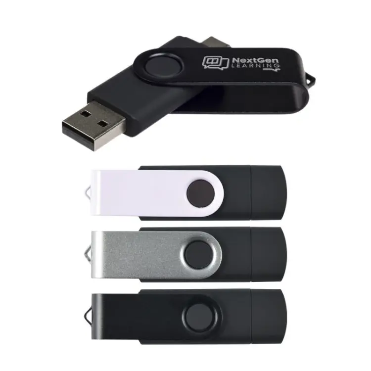Picture of Swivel USB Flash Drive Dual 8GB