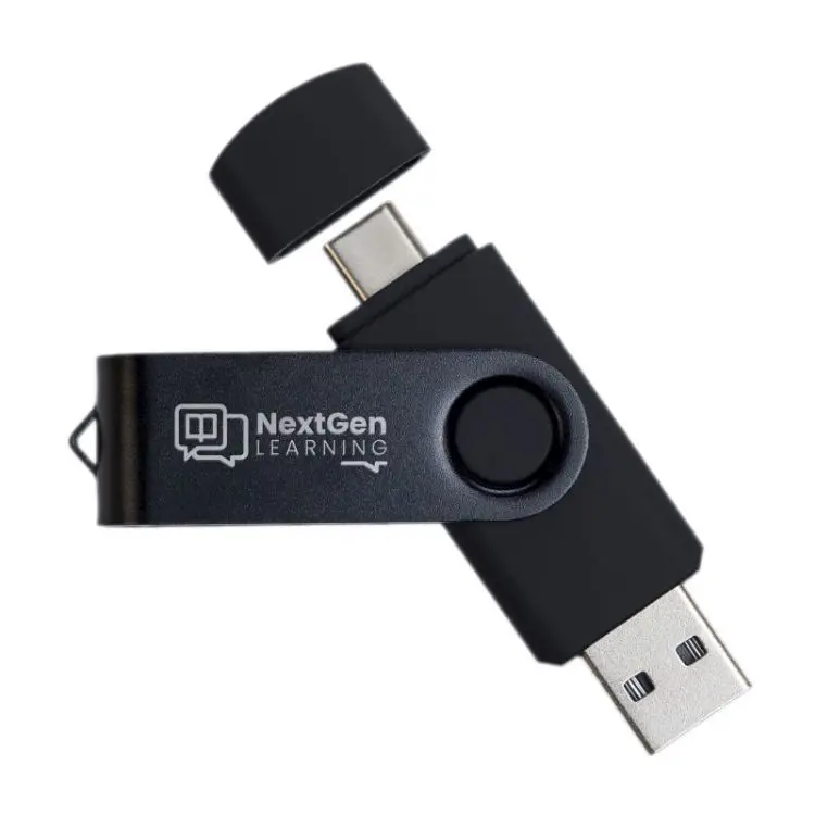 Picture of Swivel USB Flash Drive Dual 8GB