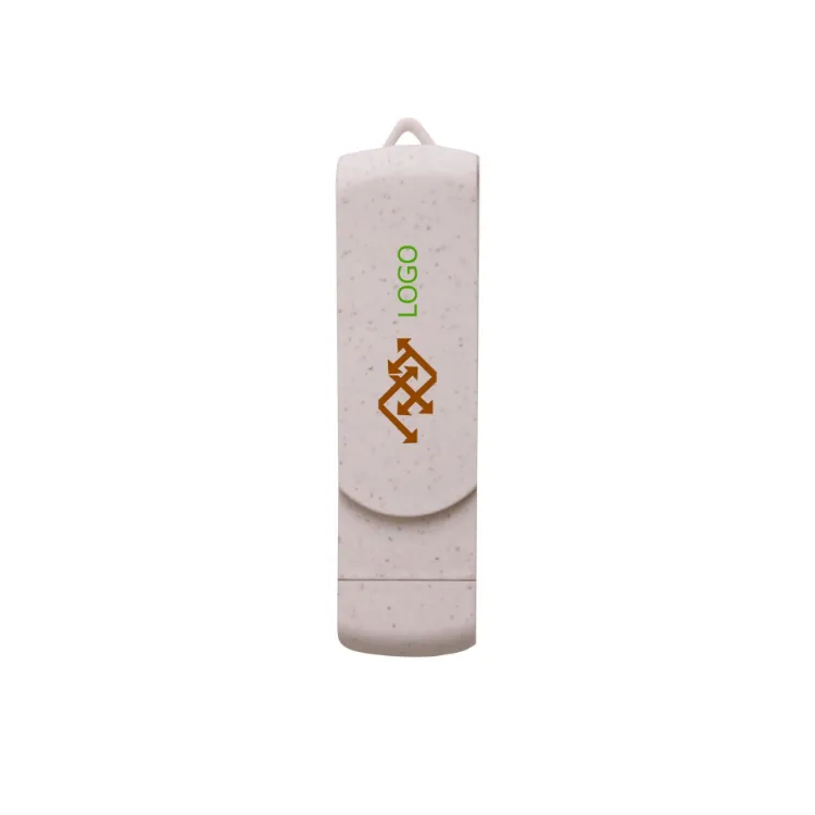 Picture of Rotate Wheat Straw Type C Flash Drive