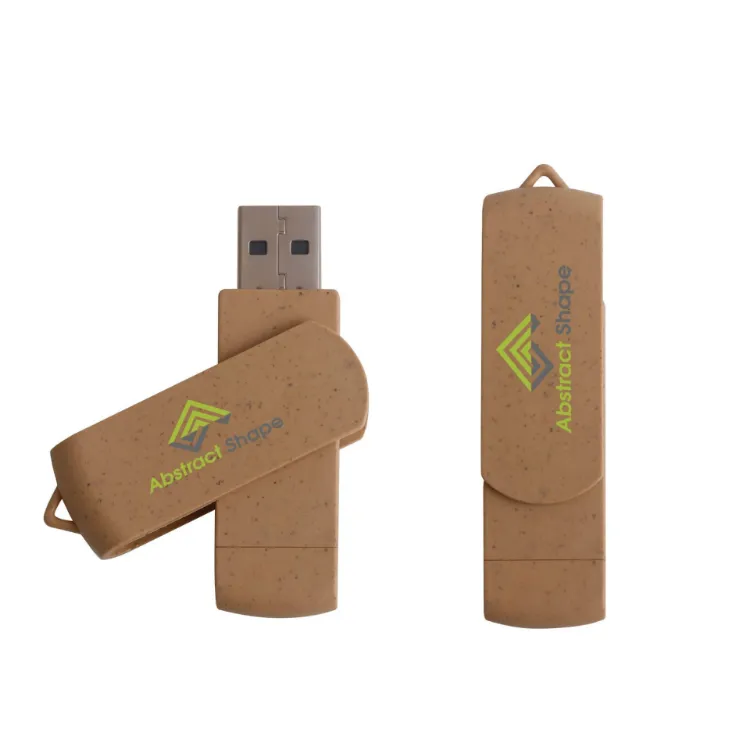 Picture of Rotate Wheat Straw Type C Flash Drive